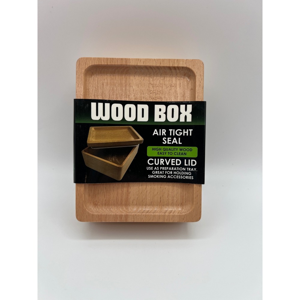 Smokezilla Wood Stash Box with Curved Lid Preparation Tray Airtight Seal 25100